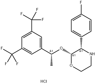 (2R,3S)-2-[(1R)-1-[3,5-Bis(triflometyl)phenyl]etoxy]-3-(4-flophenyl)Morpholin hydroclorua