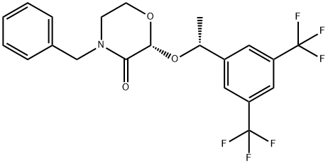 (2R)-4-benzyl-2-[(1R)-1-[3,5-bis(triflometyl)phenyl]etoxy]morpholin-3-one