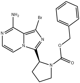 (2S)-2-(8-amino-1-bromoimidazo[1,5-a]pyrazin-3-yl)-1-Pyrrolidinecarboxylic axit phenylmetyl este