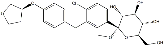 (2S,3R,4S,5S,6R)-2-(3-(4-((S)-tetrahydrofuran-3-yloxy)benzyl)-4-clophenyl)-tetrahydro-6-(hydroxyMetyl)-2-Methoxy -2H-pyran-3,4,5-triol