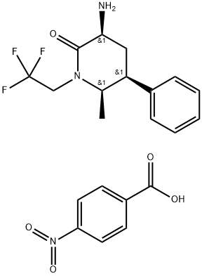 (3S,5S,6R)-6-metyl-2-oxo-5-phenyl-1-(2,2,2-trifloetyl)piperidin-3-amin 4-nitrobenzoat