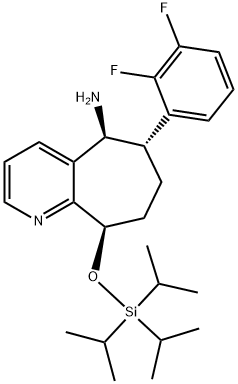 (5S,6S,9R)-6-(2,3-diflophenyl)-9-((triisopropylsilyl)oxy)-6,7,8,9-tetrahydro-5H-cyclohepta[b]pyridin-5-amin