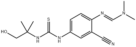 (E)-N'-(2-cyano-4-(3-(1-hydroxy-2-metylpropan-2-yl)thioureido)phenyl)-N,N-dimetylformimidamit