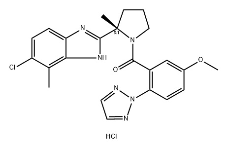 (S)-(2-(5-clo-4-metyl-1H-benzo[d]imidazol-2-yl)-2-metylpyrrolidin-1-yl)(5-metoxy-2-(2H-1,2 ,3-triazol-2-yl)