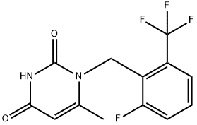 1-[2-Fluoro-6-(triflometyl)benzyl]-6-metylpyrimidine-2,4(1H,3H)-dione