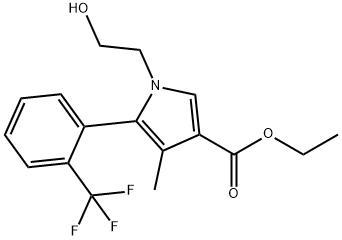 Axit 1H-Pyrrole-3-carboxylic, 1-(2-hydroxyetyl)-4-metyl-5-[2-(triflometyl)phenyl]-, etyl este