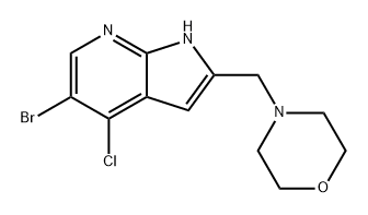 1H-Pyrrolo[2,3-b]pyridin, 5-bromo-4-clo-2-(4-morpholinylmetyl)-
