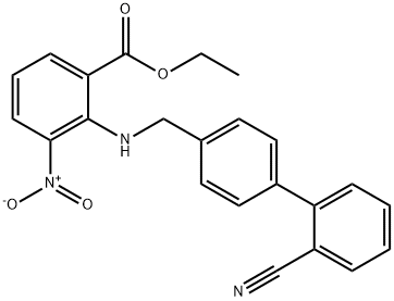 2-[[(2'-Xyano[1,1'-biphenyl]-4-yl)metyl]amino]-3-nitro-benzoic axit etyl este