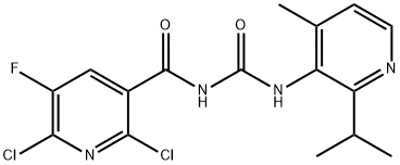 2,6-diclo-5-flo-N-((2-isopropyl-4-metylpyridin-3-yl)carbamoyl)nicotinamit