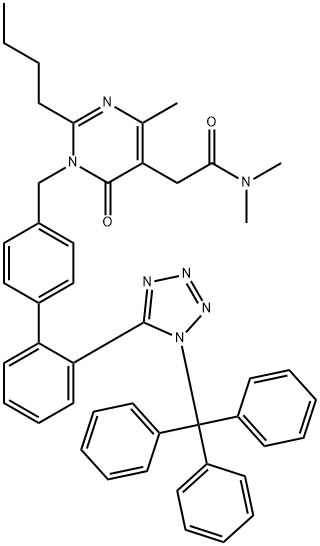 2-Butyl-1,6-dihydro-N,N,4-trimetyl-6-oxo-1-[[2'-[1-(triphenylmetyl)-1H-tetrazol-5-yl][1,1'- biphenyl]-4-yl]metyl]-5-pyrimidineacetamide