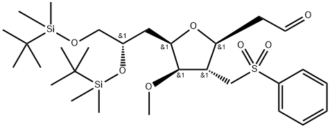 3,6-Anhydro-2,4,7-trideoxy-8,9-bis-O-[(1,1-dimetyletyl)dimethylsilyl]-5-O-metyl-4-[(phenylsulfonyl)metyl]-D- glycero-D-gulo-nonose