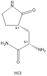3-Pyrrolidinepropanamit, α-amino-2-oxo-, hydroclorua