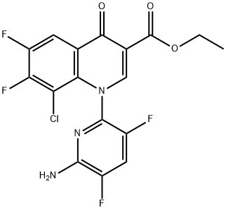 Axit 3-quinolinecarboxylic, 1-(6-amino-3,5-diflo-2-pyridinyl)-8-clo-6,7-diflo-1,4-dihydro-4-oxo-, etyl este
