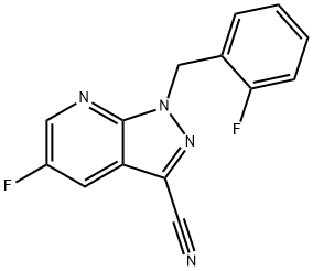 5-flo-1-(2-fluorobenzyl)-1H-pyrazolo[3,4-b]pyridin-3-carbonitrile