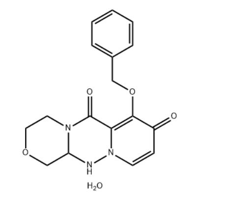 7-(benzyloxy)-3,4,12,12a-tetrahydro-1H-[1,4]oxazino[3,4-c]pyrido[2,1-f][1,2,4]triazine-6, 8-dio ne, hemihydrat