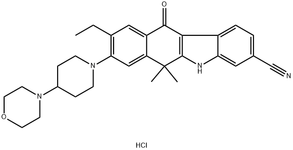 9-etyl-6,6-diMetyl-8-(4-Morpholinopiperidin-1-yl)-11-oxo-5a,6,11,11a-tetrahydro-5H-benzo[b]carbazole-3-carbonitrile hydrochloride