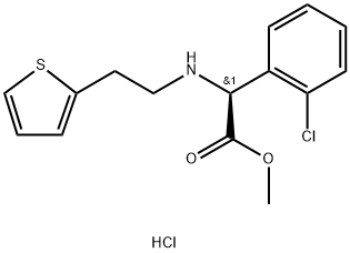 D-(+)-Metyl-alpha-(2-thienylethamino)(2-chlorophenyl)axetat hydroclorua