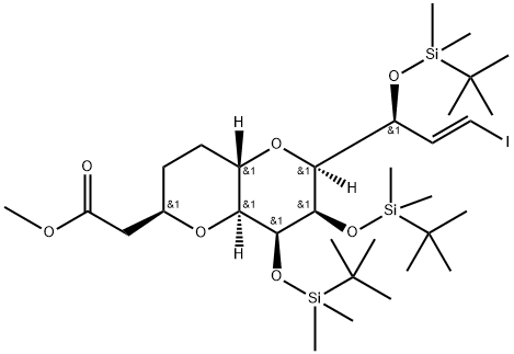 Metyl 2-((2R,4aS,6S,7R,8S,8aS)-7,8-bis((tert-butyldimethylsilyl)oxy)-6-((S,E)-1-((tert-butyldimethylsilyl)oxy )-3-iodoallyl)octahydropyrano[3,2-b]pyran-2-yl)axetat