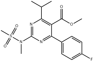 Metyl 4-(4-flophenyl)-6-isopropyl-2-[(N-metyl-N-metylsulfonyl)amino]pyrimidine-5-carboxylat