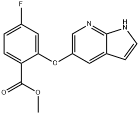 Metyl 4-Fluoro-2-{1H-pyrrolo[2,3-b]pyridin-5-yloxy}benzoat