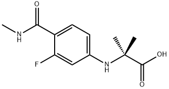 N-[3-Fluoro-4-[(metylamino)cacbonyl]phenyl]-2-metylalanin