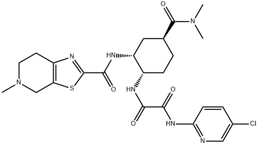 N-(5-Chloropyridin-2-yl)-N'-[(1S,2R,4S)-4-[(dimethylamino)carbonyl]-2-[[(5-metyl-4,5,6,7- tetrahydrothiazolo[5,4-c]pyridin-2-yl)carbonyl]amino]cyclohexyl]ethanediamide