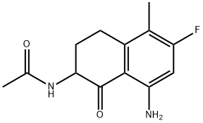 N-(8-Amino-6-flo-5-metyl-1-oxo-1,2,3,4-tetrahydronaphthalen-2-yl)axetamit
