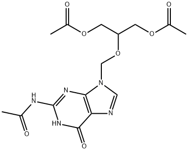 N-[9-[[2-(Acetyloxy)-1-[(axetyloxy)metyl]etoxy]metyl]-6,9-dihydro-6-oxo-1H-purin-2-yl]axetamit