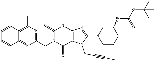 Tert-butyl((3s)-1-(7-(but-2-yn-1-yl)-3-Methyl-1-((4-Methylquinazolin-2-yl)Methyl)-2,6-dioxo- 2,3,4,5,6,7-hexahydro-1h-purin-8-yl)piperidin-3-yl)carbaMate